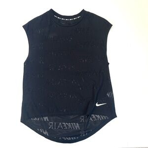 Nike | Women’s Black Sleeveless Mesh Nike Air Perforation Top Size Medium
